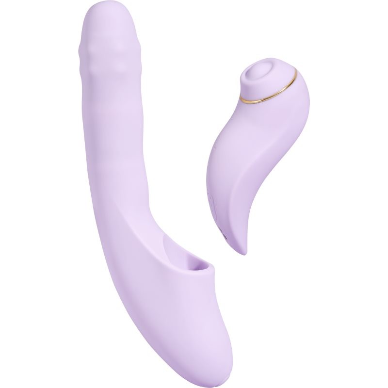 Svakom DuoGlow Thrusting Beaded with Pulsating Stimulator Vibromasseur Muni D’un Stimulateur Clitoridien 20.5 Cm