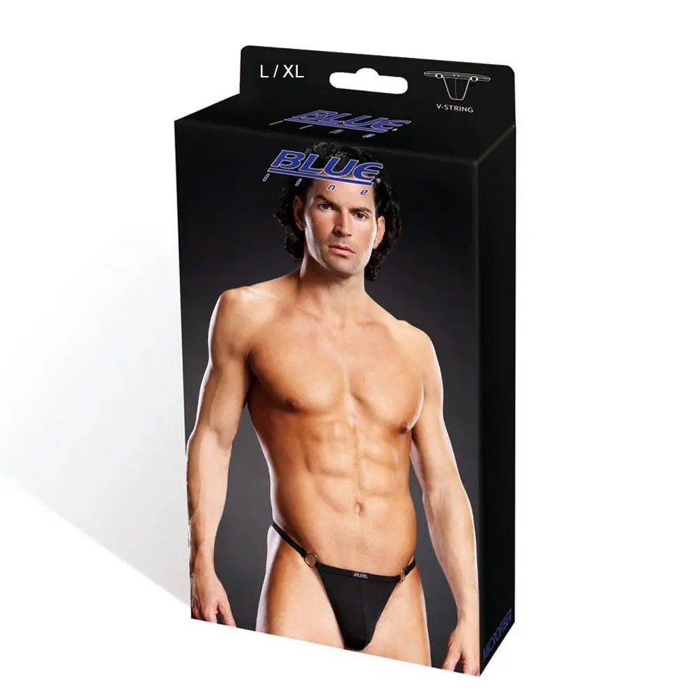 Blue Line Microfibre V String (S/M)