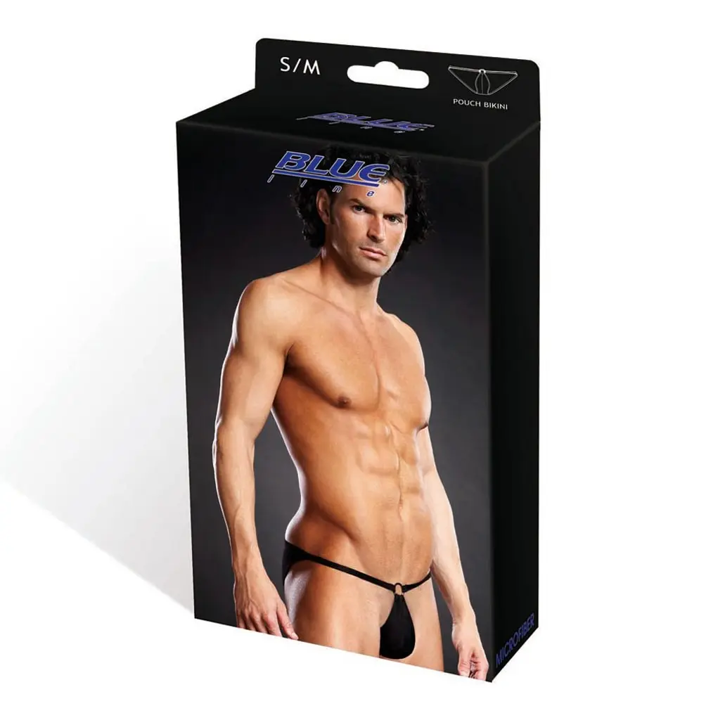 Blue Line Pouch Bikini (S/M, Noir)