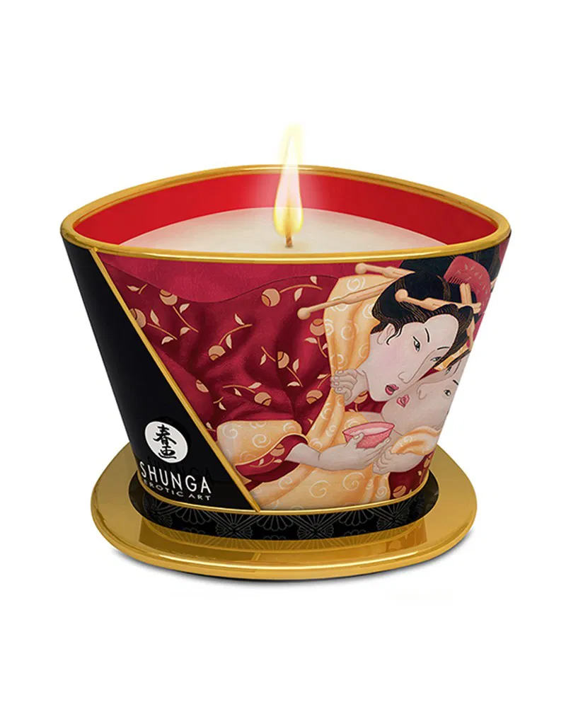 Shunga Bougie de massage Sparkling Strawberry Wine 170ml