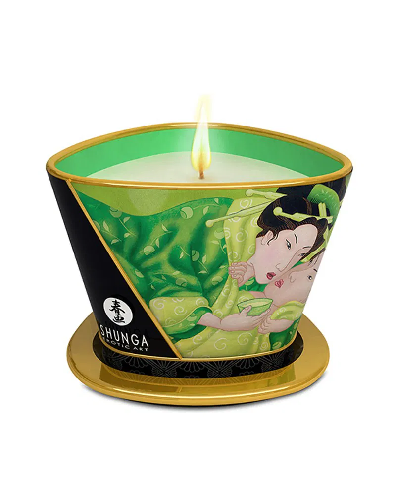 Shunga Bougie de massage Exotic Green Tea 170ml