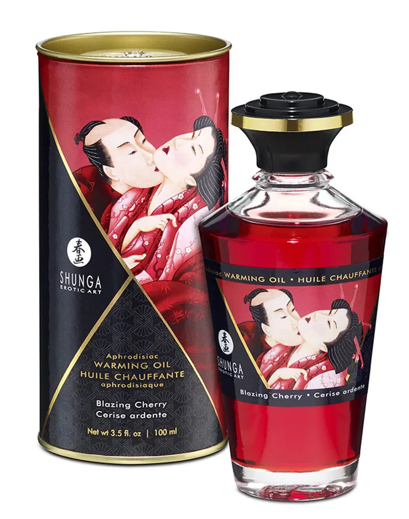 Shunga Huile chauffante Blazing Cherry 100ml