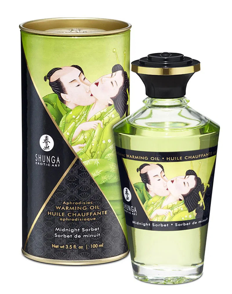Shunga Huile chauffante Midnight Sorbet 100ml