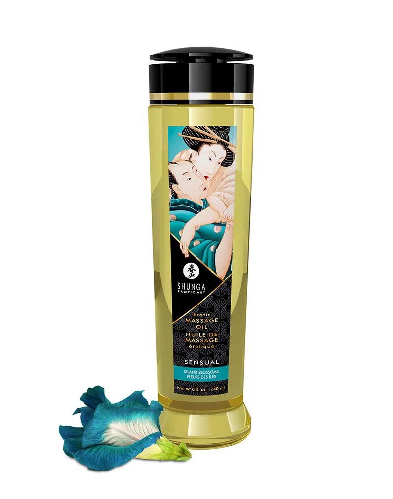 Shunga Huile de massage Sensual Island Flowers 240ml