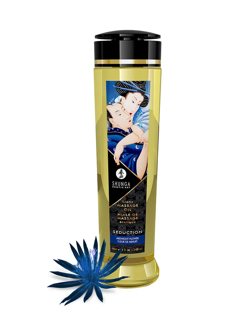 Shunga Huile de massage Seduction Midnight Flower 240ml