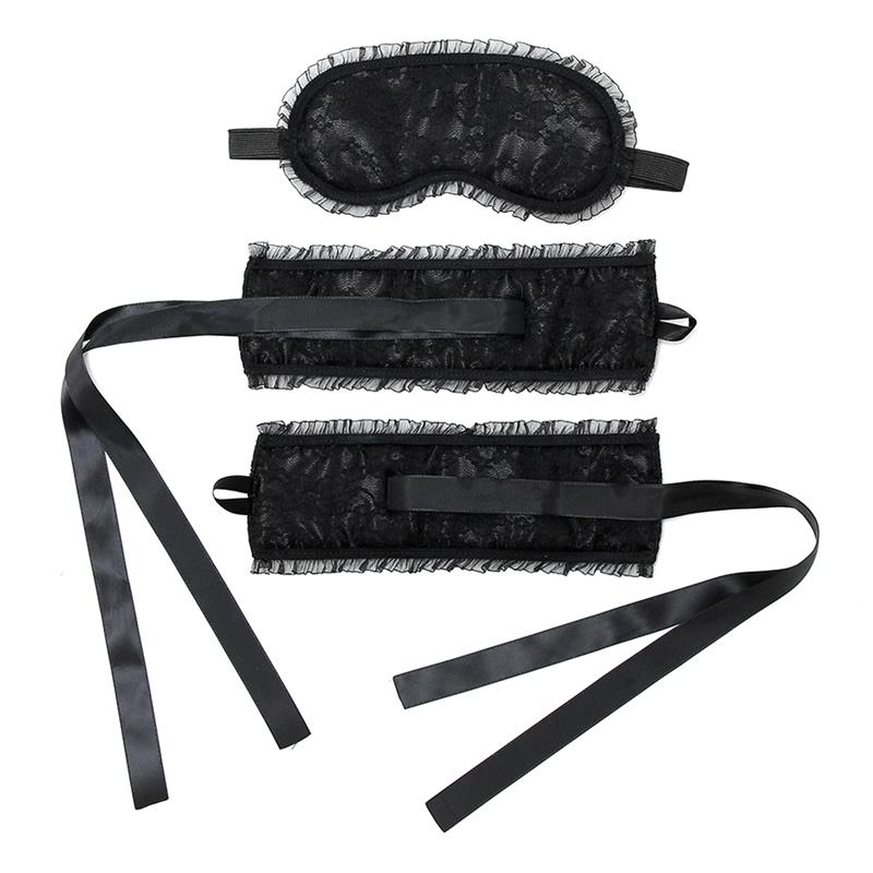 Rimba Menottes et masque satin (Noir)