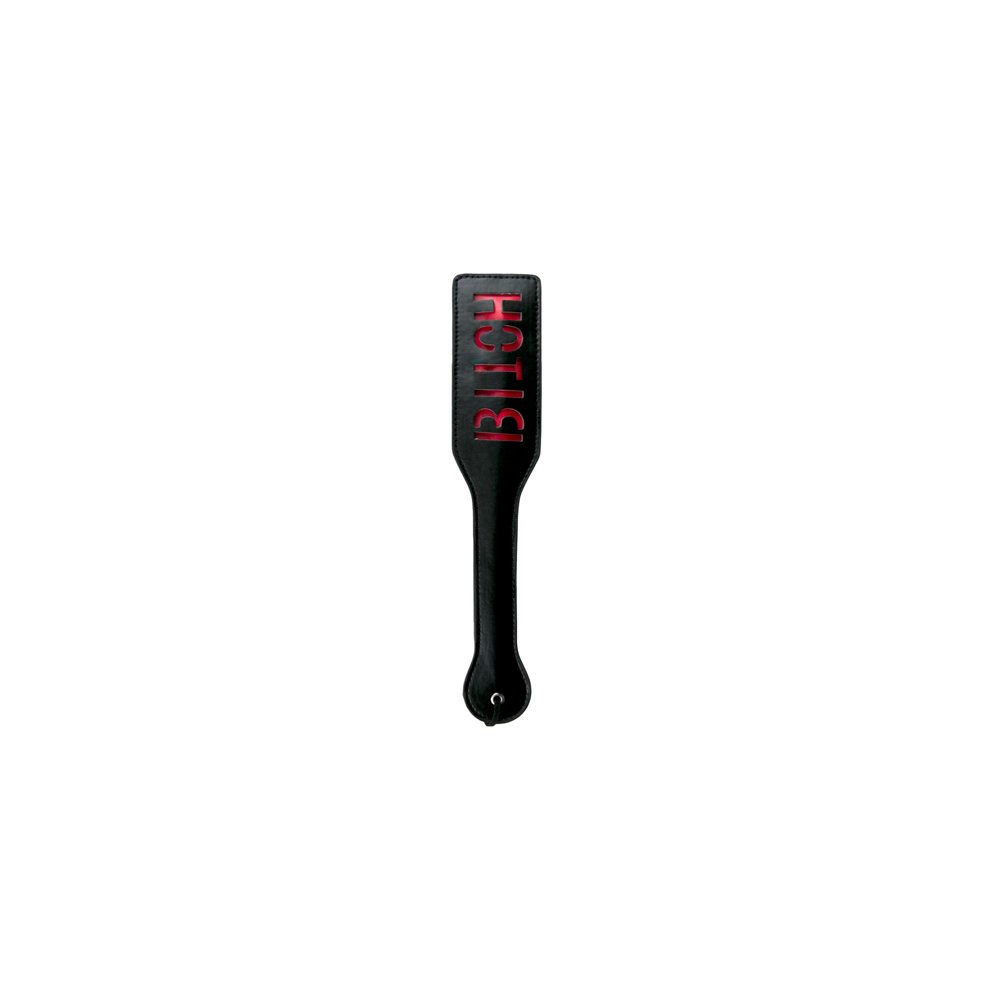 Easytoys Black leather paddle Bitch