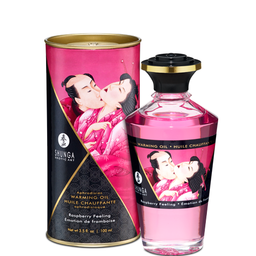 Shunga Huile chauffante Raspberry Feeling 