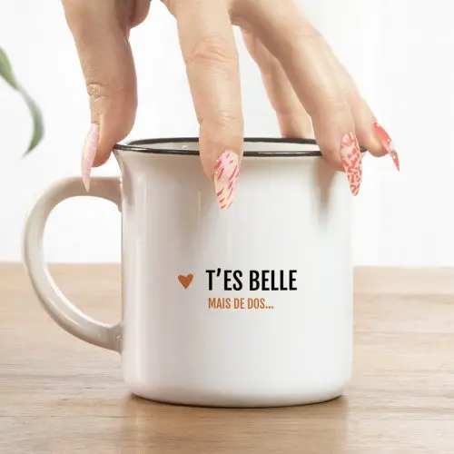 Mug T'es Belle mais de dos