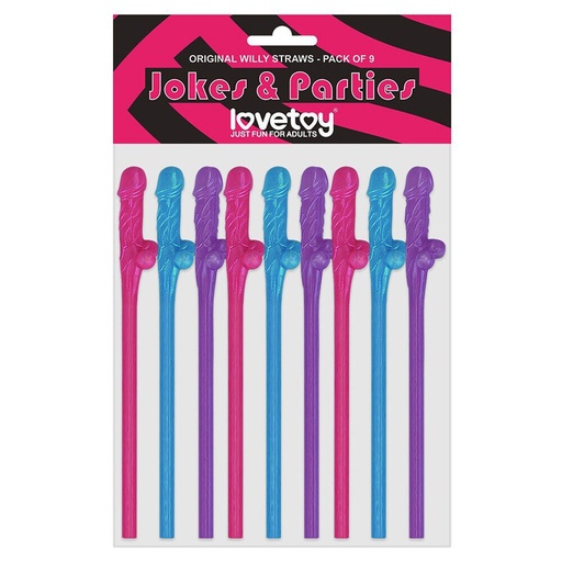 Lovetoy Willy Straws 9pce